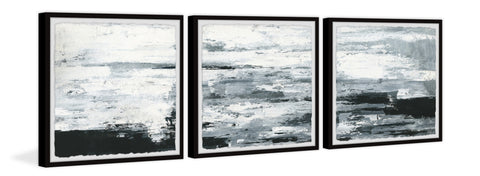 Black and White Smudges Triptych